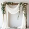 Wokceer Wedding Arch Draping Fabric 287 x 20FT Ivory Drapes Sheer Fabric Backdrop Arch Draping Fabrics for Wedding Ceremony Birthday Party Bridal Shower Decoration