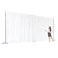 Urby Two Layers Backdrop Made with One Piece Chiffon Tulle Polyester for Professional Extra Wide Blackout Curtains White 20 x 10 ft