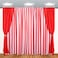 Tingjoo 3 Pcs Carnival Circus Party Decorations Backdrops White Striped Polyester Backdrop Curtains for Carnival Circus Decor Birthday Party Photography BackgroundRedWhiteClassic