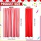 Tingjoo 3 Pcs Carnival Circus Party Decorations Backdrops White Striped Polyester Backdrop Curtains for Carnival Circus Decor Birthday Party Photography BackgroundRedWhiteClassic