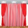 Tingjoo 3 Pcs Carnival Circus Party Decorations Backdrops White Striped Polyester Backdrop Curtains for Carnival Circus Decor Birthday Party Photography BackgroundRedWhiteClassic
