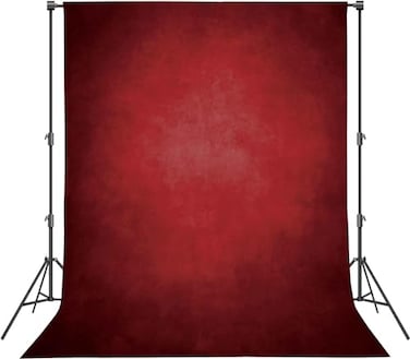 Haboke Abstract Professional Photography Backdrop for Portrait Photo Props Booth Background Photoshoot Studio with Polyester Fabric Roller Pocket on Top 8x12ftRedNo Stand