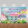 YTHKJS 5 3FT Rainbow Dollhouse Birthday Party Backdrop DecorationsRainbow Dollhouse Theme Party Supplies