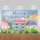 YTHKJS 5 3FT Rainbow Dollhouse Birthday Party Backdrop DecorationsRainbow Dollhouse Theme Party Supplies
