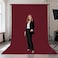 LYLYCTY 6x9FT Burgundy Red Screen Backdrop for Photography Photo Booth Wine Red Backdrop for Photoshoot Background