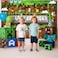 Satankya Pixel Birthday Party Decorations Pixel Video Game Banner for Miner Birthday Party Backdrop Photo Background Wall Decor Mining Party Supplies