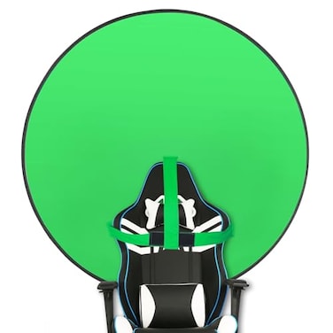 Xamanabu Portable Green Screen Chair 57 in Collapsible Greenscreen Backdrop with Stand Double Sided Green Background Chroma Key Backdrop for ZoomStreaming Gaming Meetings