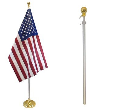 Flags Importer FlagsImp 8 Foot Aluminum Silver Pole with Ball