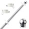 PHITRIC Flag Pole Tangle Free Spinning Stainless Steel Rustproof Flagpole for 3x5 Sports Fan Outdoor Flags for Outside House Silver 5FT Without Bracket
