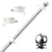 PHITRIC Flag Pole Tangle Free Spinning Stainless Steel Rustproof Flagpole for 3x5 Sports Fan Outdoor Flags for Outside House Silver 5FT Without Bracket