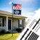 Acostop 10 FT In Ground Flag Poles for Outside House Fit for 2 Flags Extra Thick Flag Pole Kit with 5 Prongs Base Windproof Ground FlagPoles for Residential Small Medium Lawn Temporary Event