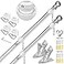 ZMTECH Flag Pole Upgraded Bracket 2 Packs 6 FT Stainless Steel Flag Poles for Outside House Residential or Commerical Tangle Free Flag Pole Kit for American Flag Without Flag Silver