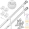 ZMTECH Flag Pole Upgraded Bracket 2 Packs 6 FT Stainless Steel Flag Poles for Outside House Residential or Commerical Tangle Free Flag Pole Kit for American Flag Without Flag Silver