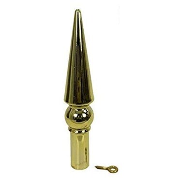Gettysburg Flag Works 9 Gold Plastic Round Spear for Indoor or Parade Flagpole Finial Topper