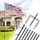 ZMTECH 10 FT Flag Pole in Ground Heavy Duty Flag Pole Holder for Outside House with 5 Pronges Base Extra Thick Flag Pole Kit for Yard Outdoor Garden Decor Residential Commerical1 Packwithout Flag