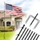 ZMTECH 10 FT Flag Pole in Ground Heavy Duty Flag Pole Holder for Outside House with 5 Pronges Base Extra Thick Flag Pole Kit for Yard Outdoor Garden Decor Residential Commerical1 Packwithout Flag
