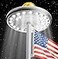 Deneve Deluxe Solar Powered Flag Pole Light Outdoor Waterproof LED Lamp 26 LEDs 1300 Lumens 100 Coverage for Outdoor American Flags Silver