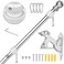 FIASON 5 FT House Flag Pole Kit with 2Position Flagpole Holder Bracket for Outside House Outdoor Porch 5 FT Silver