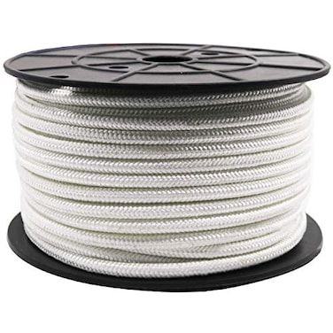 Amgate Wire Center Flagpole Rope 14 x 100 feet Braided Polyester Line with Steel Center Marine Grade Flag Pole Halyard Rope