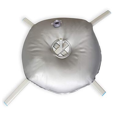 Anley Foldable Ground Base with Water Bag Fits Flutter Feather Banner Flag Pole with a 065 Inner Diameter Stainless Steel Stand with Round Weight Bag for Outdoor Business Base Only