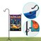 Luckupper Garden Flag Clips and Stoppers AntiWind Accessories C Clamp and Stainless Steel Clip with Loop for Garden Flag Holder Stand