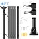 LETSTRY 6FT Black Flag Pole Kit for Outside House with American Flag Solar Light1 Thickened Stainless Steel Wall Mount Flagpole with 180Adjustable Bracket for Residential Outdoor PorchPorch