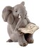 Top Collection Miniature Garden Elephant Reading Book Gray