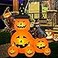 HOPOCO 6 FT Halloween Inflatable Decorations Spooky Ghost Pumpkin Lighted and Witchs Cat Halloween Decorations Outdoor Inflatables Pumpkin Combo with Buildin LED Blow Up Inflatables for Yard Garden