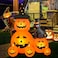 HOPOCO 6 FT Halloween Inflatable Decorations Spooky Ghost Pumpkin Lighted and Witchs Cat Halloween Decorations Outdoor Inflatables Pumpkin Combo with Buildin LED Blow Up Inflatables for Yard Garden