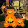 HOPOCO 6 FT Halloween Inflatable Decorations Spooky Ghost Pumpkin Lighted and Witchs Cat Halloween Decorations Outdoor Inflatables Pumpkin Combo with Buildin LED Blow Up Inflatables for Yard Garden