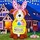 GOOSH 52 FT Easter Inflatables Dog Outdoor Decorations Blow Up Yard Cute Dog with Easter Eggs with Builtin LEDs for Easter Party Yard Garden Lawn Holiday Decor
