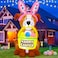 GOOSH 52 FT Easter Inflatables Dog Outdoor Decorations Blow Up Yard Cute Dog with Easter Eggs with Builtin LEDs for Easter Party Yard Garden Lawn Holiday Decor