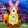 GOOSH 52 FT Easter Inflatables Dog Outdoor Decorations Blow Up Yard Cute Dog with Easter Eggs with Builtin LEDs for Easter Party Yard Garden Lawn Holiday Decor