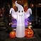 VIVOHOME 9FT Halloween Inflatable Yard Decor Giant Ghost with 2 Pumpkin Outdoor Blow Up with Builtin LED Light for Lawn Garden Party