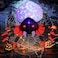GOOSH 8 FT Width Halloween Inflatables Spider Blow Up Yard Decorations with Magic Light Halloween Outdoor Inflatables for Yard Garden Lawn Decor