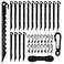 YUNVI 33Pcs Inflatable Stakes and Tether Heavy Duty Plastic Tent Stakes with Hooks for Inflatables Spikes Replacement Halloween Christmas Holiday Inflatable Decoration Accessories for Garden Home Lawn