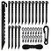 YUNVI 33Pcs Inflatable Stakes and Tether Heavy Duty Plastic Tent Stakes with Hooks for Inflatables Spikes Replacement Halloween Christmas Holiday Inflatable Decoration Accessories for Garden Home Lawn