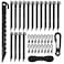 YUNVI 33Pcs Inflatable Stakes and Tether Heavy Duty Plastic Tent Stakes with Hooks for Inflatables Spikes Replacement Halloween Christmas Holiday Inflatable Decoration Accessories for Garden Home Lawn