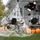 RJVW Halloween Decorations Spider Web 40 Inflatables Giant Spider 200 Triangular Giant Spider Web 20G Spider Web Scary Hairy Fake Halloween Spiders Props for Indoor Outdoor Party Halloween Yard