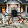 RJVW Halloween Decorations Spider Web 40 Inflatables Giant Spider 200 Triangular Giant Spider Web 20G Spider Web Scary Hairy Fake Halloween Spiders Props for Indoor Outdoor Party Halloween Yard