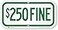SmartSign ADA Handicapped Reserved Parking 250 Fine Sign 6 x 12 3M Engineer Grade Reflective Aluminum