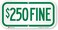 SmartSign ADA Handicapped Reserved Parking 250 Fine Sign 6 x 12 3M Engineer Grade Reflective Aluminum