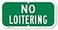 SmartSign K5418EG06x12 No Loitering Sign 6 x 12 3M Engineer Grade Reflective Aluminum White on Green