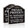 Faittoo Private Property No Trespassing No Soliciting Sign Violators Will Be Prosecuted Sign 2Pack 116 x 116 Inch Reflective Aluminum UV Protected WeatherFade Resistant Easy to Install
