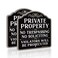Faittoo Private Property No Trespassing No Soliciting Sign Violators Will Be Prosecuted Sign 2Pack 116 x 116 Inch Reflective Aluminum UV Protected WeatherFade Resistant Easy to Install