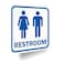SmartSign K8194AL12x122S Unisex Restroom 2Sided Sign 12 x 12 Aluminum Blue on White
