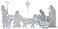 Primitives by Kathy Christmas 10Piece Tin Nativity Scene Set