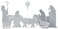 Primitives by Kathy Christmas 10Piece Tin Nativity Scene Set