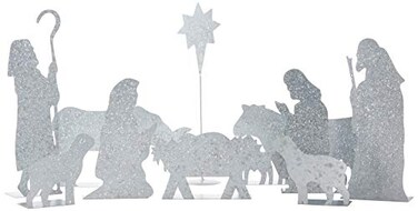 Primitives by Kathy Christmas 10Piece Tin Nativity Scene Set