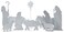 Primitives by Kathy Christmas 10Piece Tin Nativity Scene Set